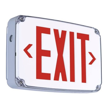 Hubbell Lighting Hubbell LED Wet Location Exit Sign, Single Face, Red w/ Nickel Cadmium Battery CEWSRE